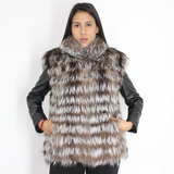 Silver fox vest