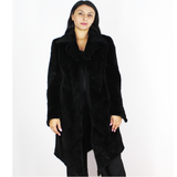 Black colored shaved nutria coat