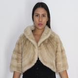 Pearl beige mink bolero