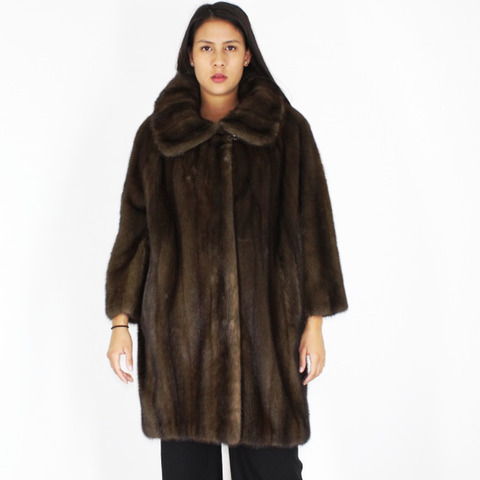 Demi-buff mink coat