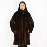 Demi-buff mink ¾ coat