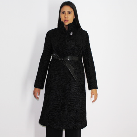 Astrakhan black coat