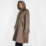 Exclusive Wieckie lamb coat with hood