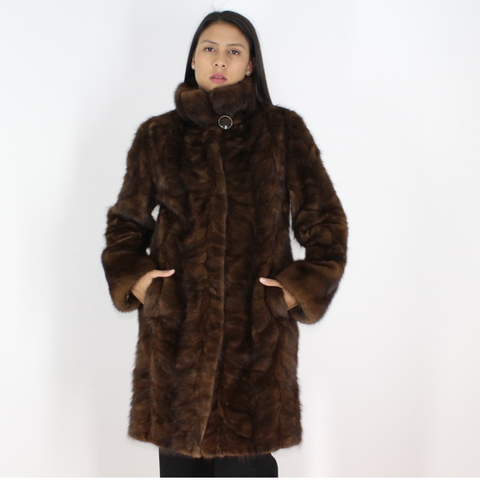 Demi-buff mink pat coat