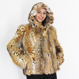 Lynx pieces jacket with hood