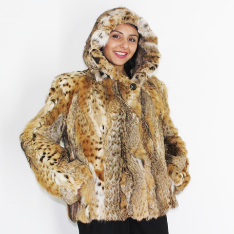 Lynx pieces jacket with hood