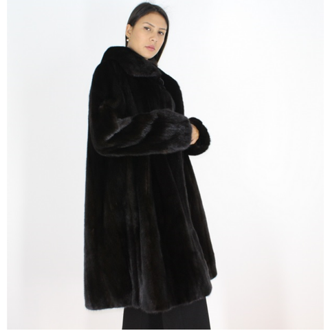 Black mink coat