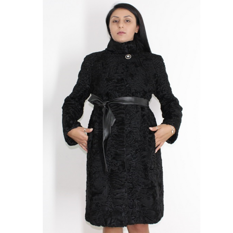 Astrakhan black coat