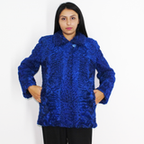 Astrakhan Colored blue-electric jacket