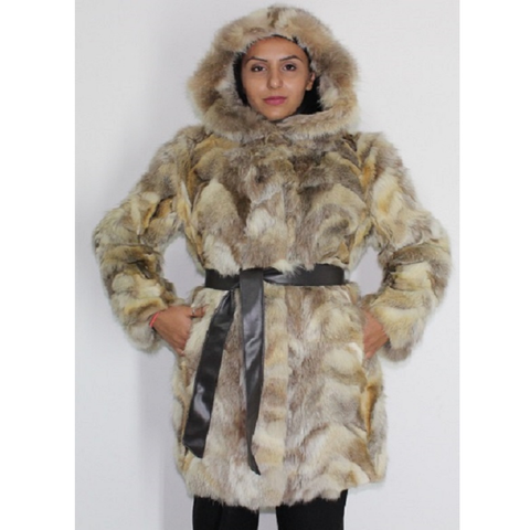 OMIKRON Crystal fox pieces (pat) coat